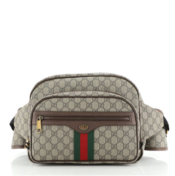 Gucci Ophidia Front Pocket Belt Bag GG Coated Canvas Large