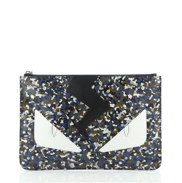 Fendi Monster Pouch Printed Leather Medium