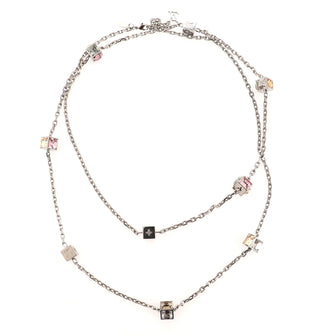 Louis Vuitton Gamble Long Necklace Metal and Crystals