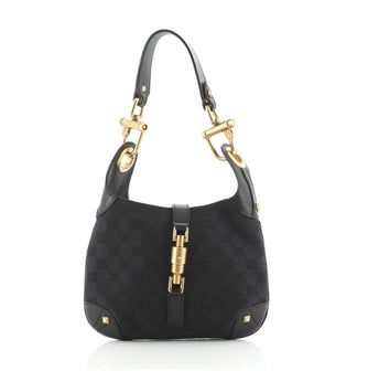 Gucci Piston Lock Jackie Hobo GG Canvas Mini