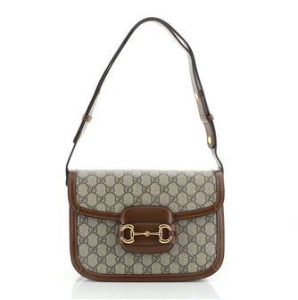 Gucci 1955 Horsebit Shoulder Bag GG Coated Canvas Small