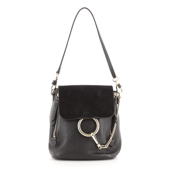 Chloe Faye Backpack Leather and Suede Medium