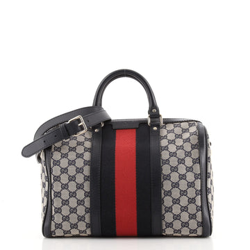 Gucci Vintage Web Boston Bag GG Canvas Medium