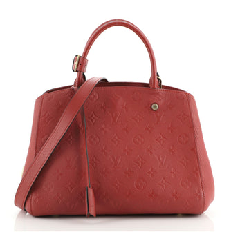 Louis Vuitton Montaigne Handbag Monogram Empreinte Leather MM