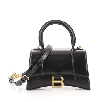 Balenciaga Hourglass Top Handle Bag Leather XS