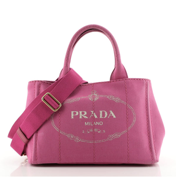 Prada Canapa Convertible Shopping Tote with pouch (SHG-36804) – LuxeDH