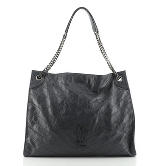 Saint Laurent Niki Shopping Tote Matelasse Chevron Leather Large