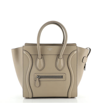 Celine Luggage Bag Grainy Leather Micro