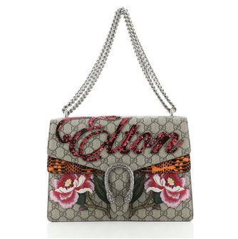 Gucci Dionysus Bag Embroidered GG Coated Canvas with Python Medium