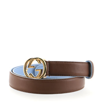 Gucci Interlocking G Belt Leather Wide