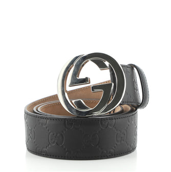 Gucci Interlocking G Belt Guccissima Leather Wide