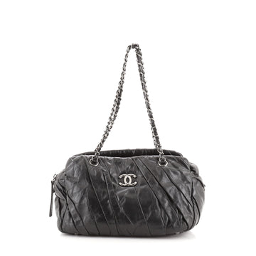 Chanel Twisted Bowling Bag Glazed Calfskin