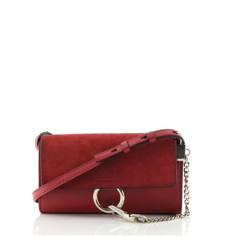 Chloe Faye Shoulder Bag Leather and Suede Mini