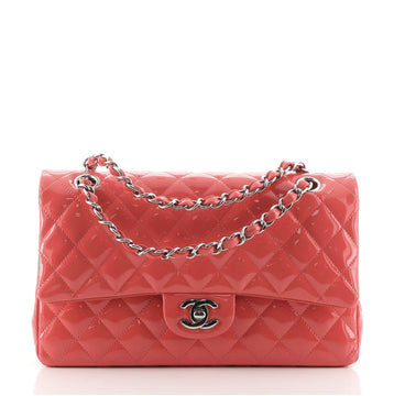 Chanel Classic Double Flap Bag Quilted Patent Medium