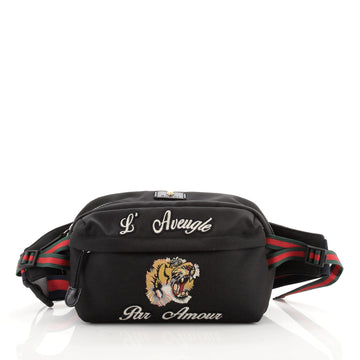 Gucci Tiger Belt Bag Embroidered Techno Canvas