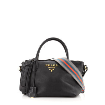 Prada Dual Strap Zip Tote Vitello Daino Mini