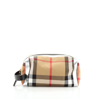 Burberry Toiletry Pouch House Check Canvas