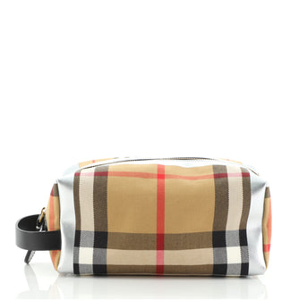 Burberry Toiletry Pouch House Check Canvas