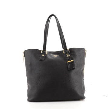 Prada Side Zip Convertible Tote Vitello Daino Large