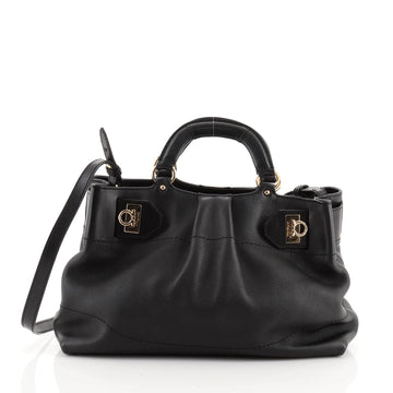 Salvatore Ferragamo Gancini Handle Tote Leather Medium