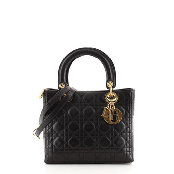 Christian Dior Vintage Lady Dior Bag Cannage Quilt Lambskin Medium