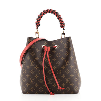 Louis Vuitton Braided Handle NeoNoe Handbag Monogram Canvas