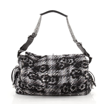 Chanel Camera Bag Camellia Tweed and Leather Small