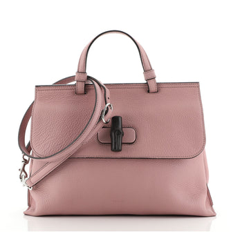 Gucci Bamboo Daily Top Handle Bag Leather Medium