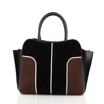 Tod's Sella Tote Velvet and Leather Small
