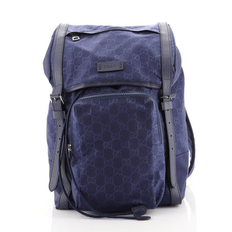 Gucci Buckle Backpack Guccissima Nylon