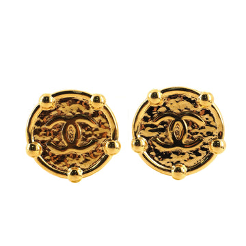 Chanel Vintage Round CC Clip-On Earring Earrings Metal