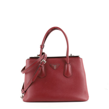 Prada Turnlock Cuir Twin Convertible Tote Saffiano Leather Medium