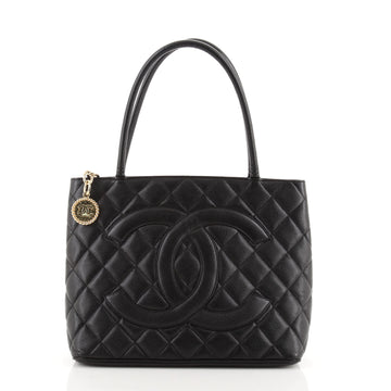 Chanel Medallion Tote Quilted Caviar