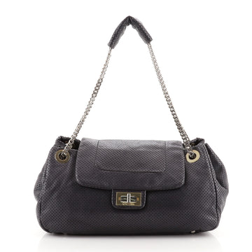 Chanel Drill Accordion Flap Bag Perforated Leather Large