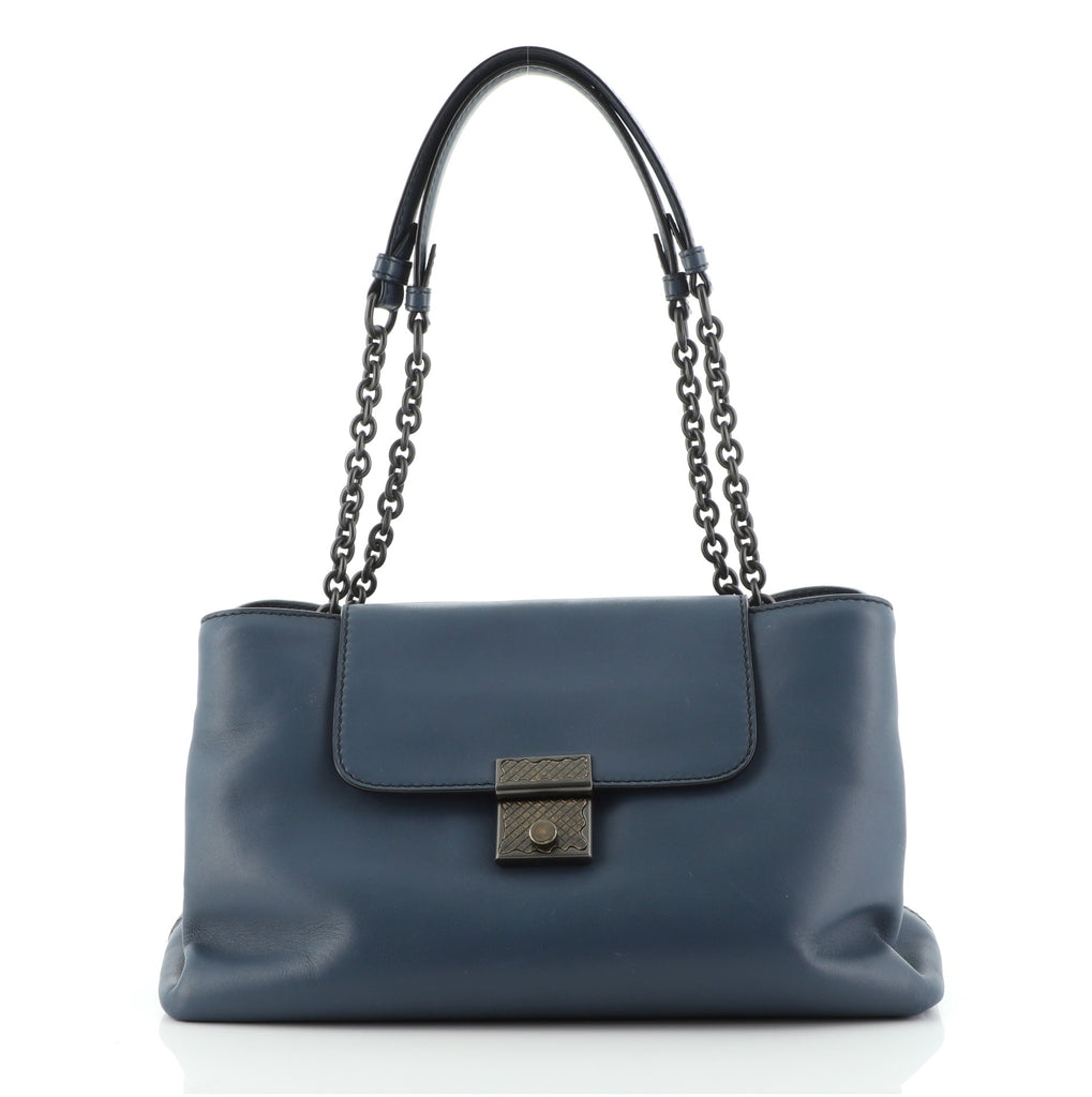 Bottega Veneta Kyoto Bag Leather Medium Blue 70040340