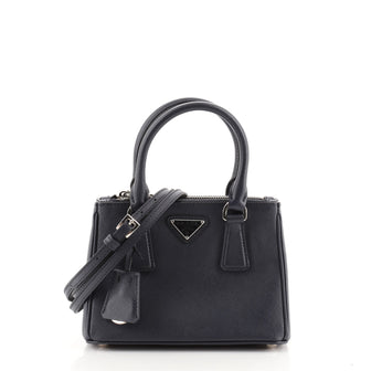 Prada Galleria Double Zip Tote Saffiano Leather Mini