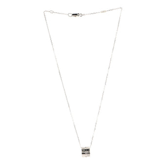 Gucci Icon Twirl Pendant Necklace 18K White Gold with Diamond