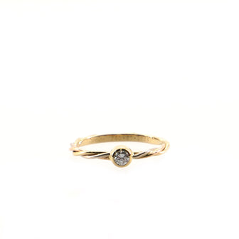 Cartier Monostone Trinity Ring 18K Tricolor Gold and Diamond