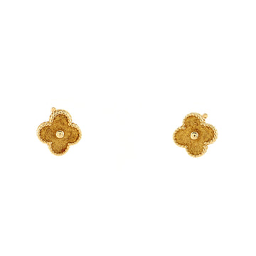 Van Cleef & Arpels Vintage Alhambra Earrings 18K Yellow Gold