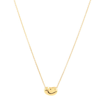 Tiffany & Co. Elsa Peretti Bean Pendant 18K Yellow Gold Necklace