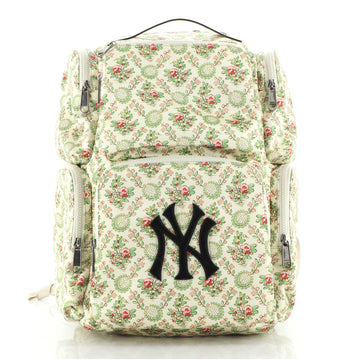 Gucci MLB Front Pocket Backpack Printed Satin with Applique Medium