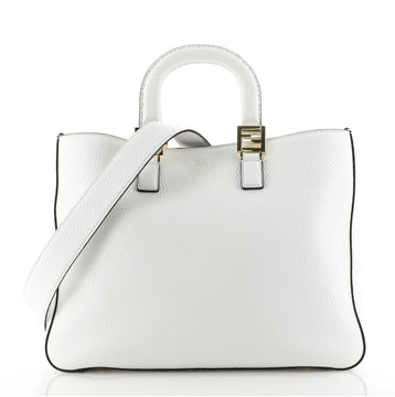 Fendi Selleria FF Handle Convertible  Tote Leather Medium