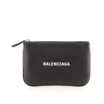 Balenciaga Everyday Logo Pouch Printed Leather Small