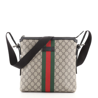 Gucci Web Messenger Bag GG Coated Canvas Medium