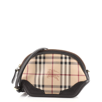Burberry Orchard Crossbody Bag Haymarket Coated Canvas and Leather Mini