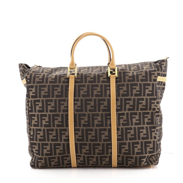 Fendi Vintage Zip Travel Tote Zucca Canvas Large