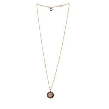 Bvlgari Bvlgari Roma Pendant Necklace 18K Rose Gold with Diamonds and Onyx
