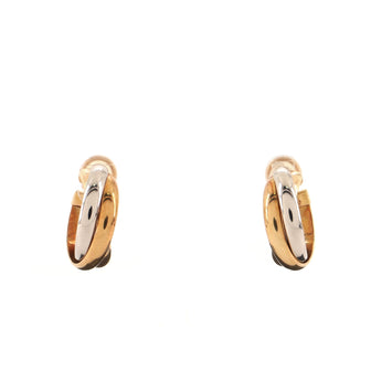 Cartier Trinity Clip On Earrings 18K Tricolor Gold