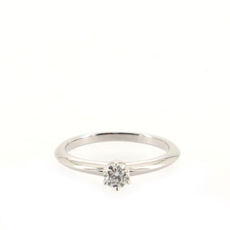 Tiffany & Co. Solitaire Ring Platinum with RBC Diamond E/IF 0.22CT