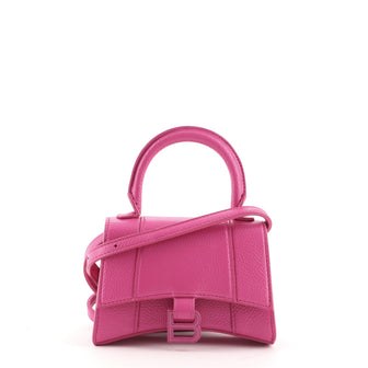 Balenciaga Hourglass Top Handle Bag Leather Mini